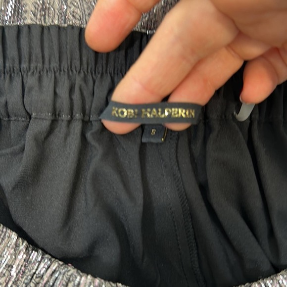 Kobi Halperin Isle Paisley Metallic Chiffon Tiered Wide Leg Pants Size Small - Picture 7 of 10